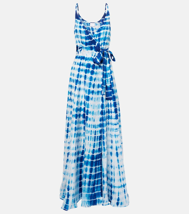 Anna Kosturova Tie-dye silk wrap dress