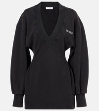 The Attico Cotton fleece sweatshirt dress