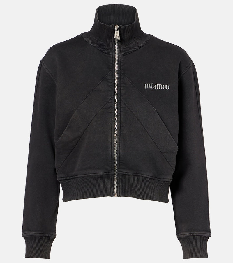 The Attico Cropped cotton sweatshirt
