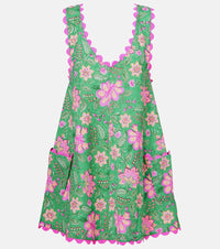 Juliet Dunn Floral printed cotton minidress