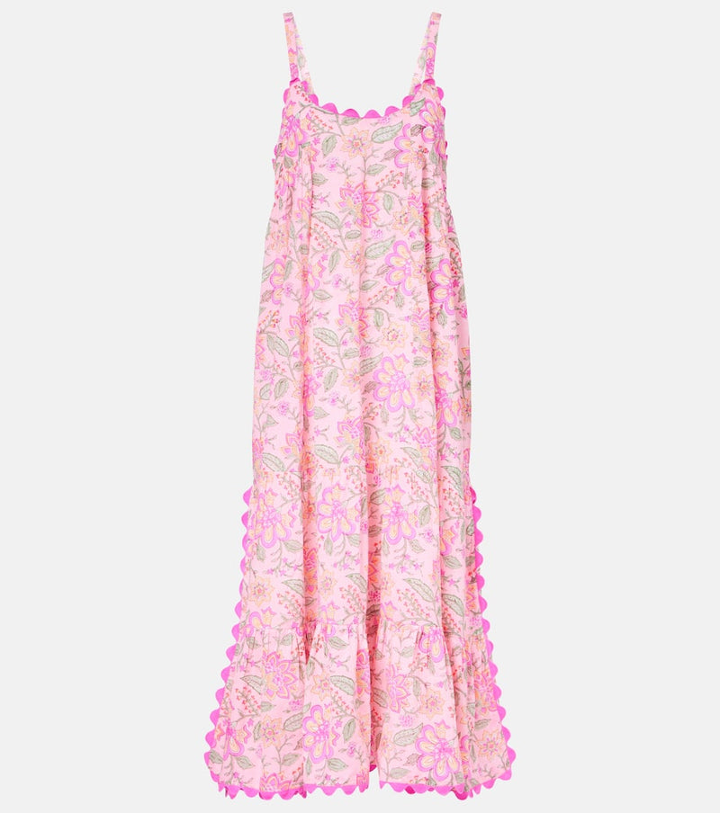Juliet Dunn Floral printed cotton maxi dress