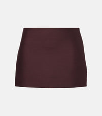 Khaite Jett wool and silk miniskirt