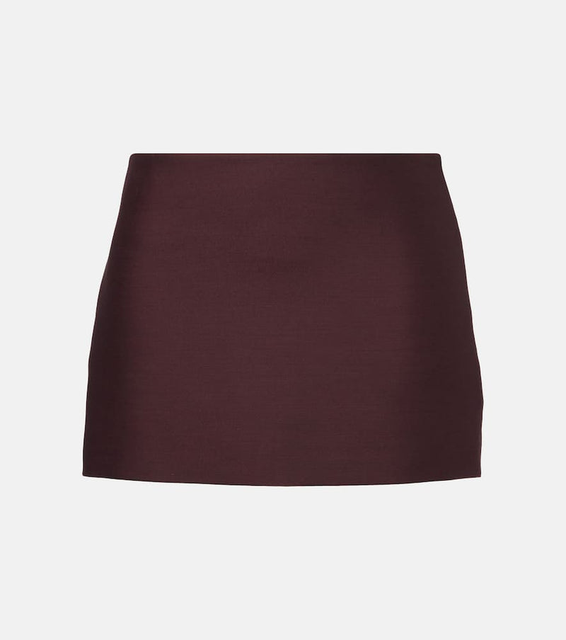 Khaite Jett wool and silk miniskirt