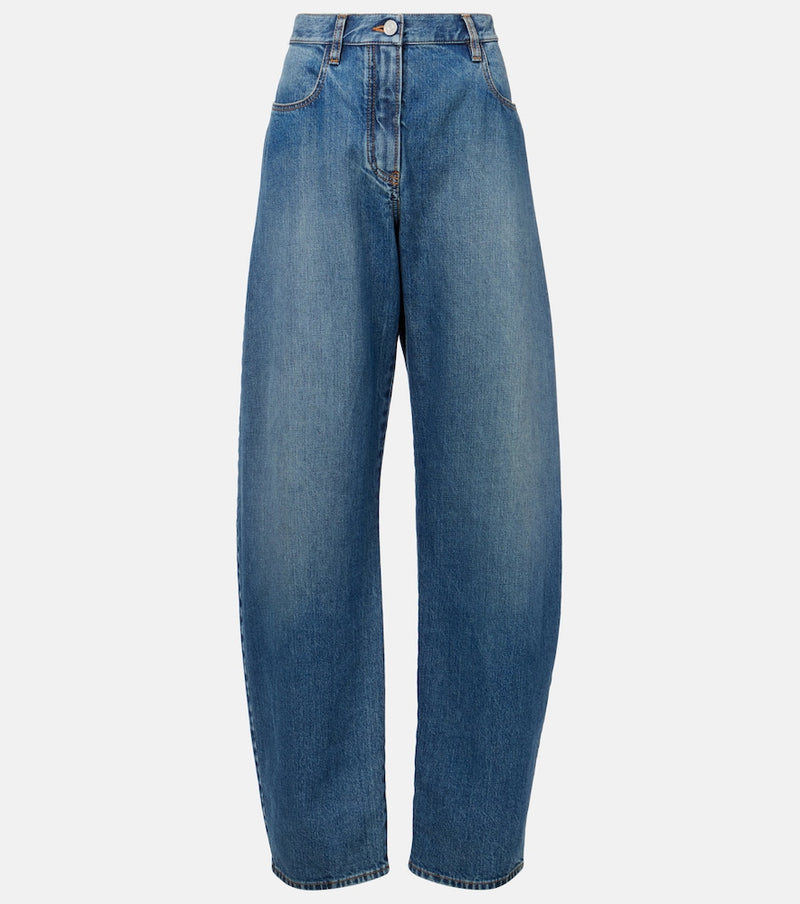 Alaia High-rise barrel-leg jeans