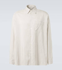 The Row Feme striped silk shirt