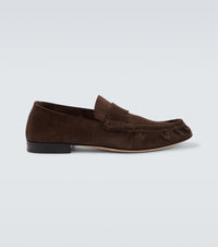 The Row Suede penny loafers