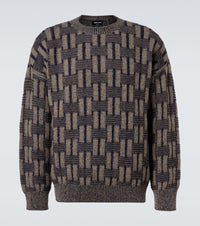 Giorgio Armani Basketweave-knit camel hair sweater