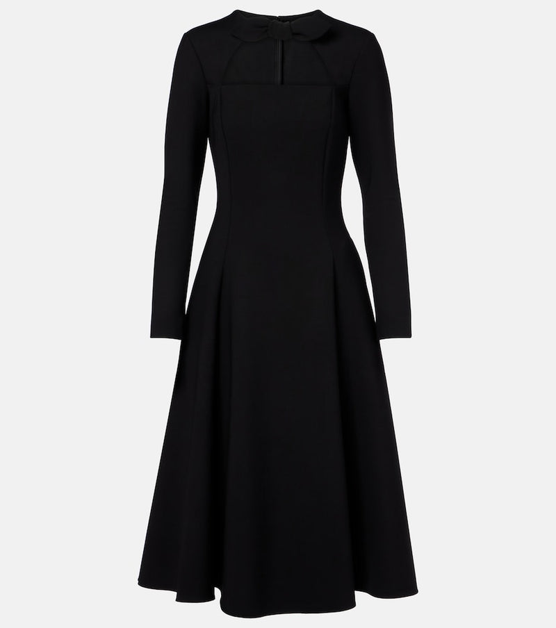 Oscar de la Renta Cutout wool-blend cocktail dress