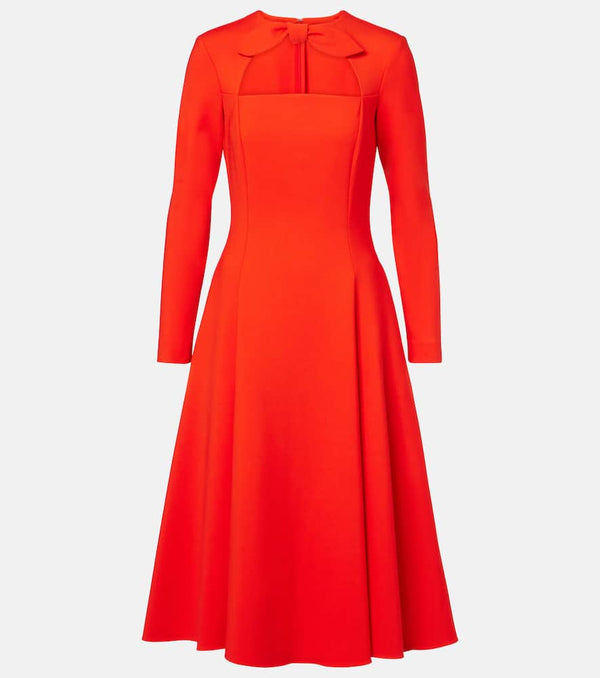 Oscar de la Renta Cutout wool-blend cocktail dress