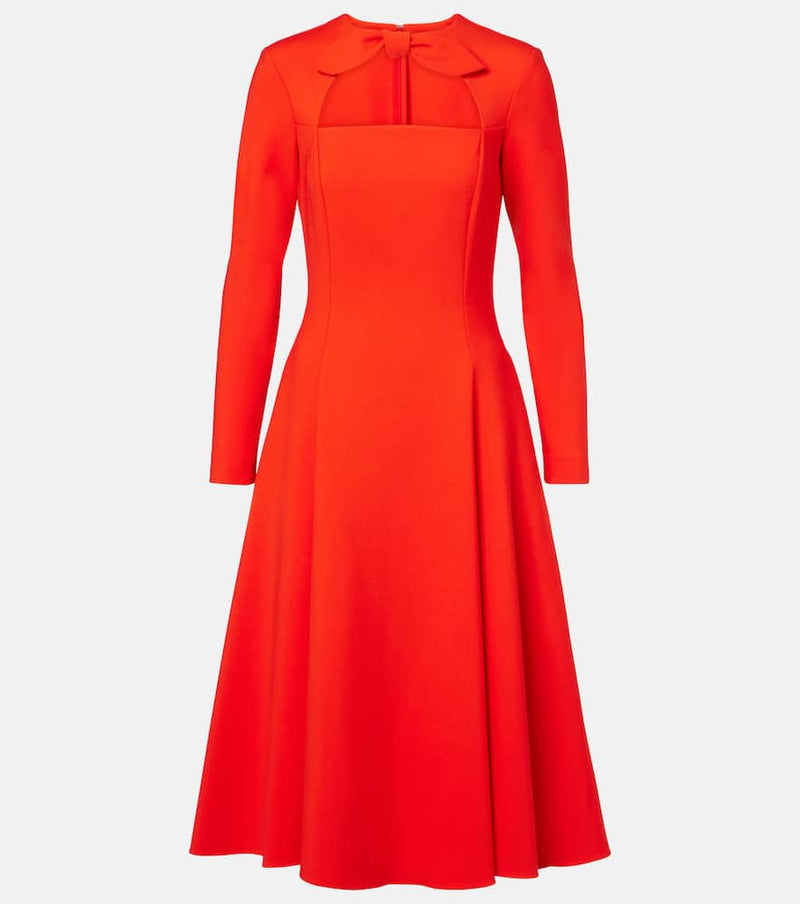 Oscar de la Renta Cutout wool-blend cocktail dress