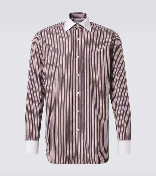 Brioni Striped cotton shirt