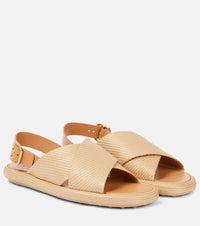 Tod's Woven leather-trimmed sandals