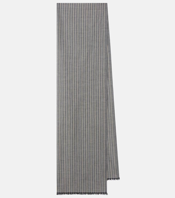The Row Guel striped cotton scarf