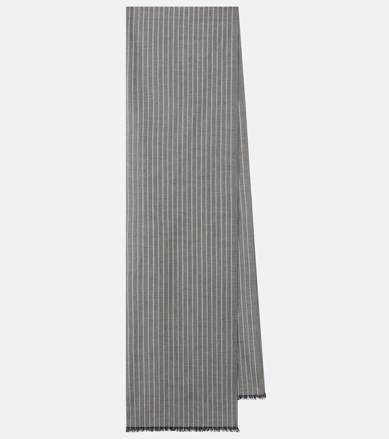 The Row Guel striped cotton scarf