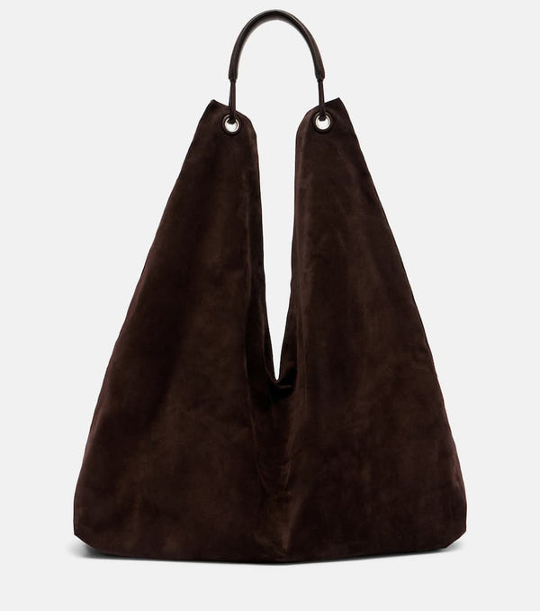 The Row Bindle Large suede tote bag