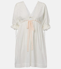 Chloe Broderie anglaise cotton-blend minidress