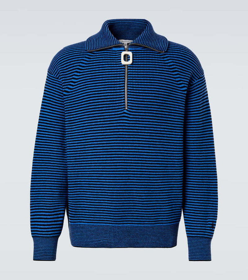 JW Anderson Striped half-zip sweater