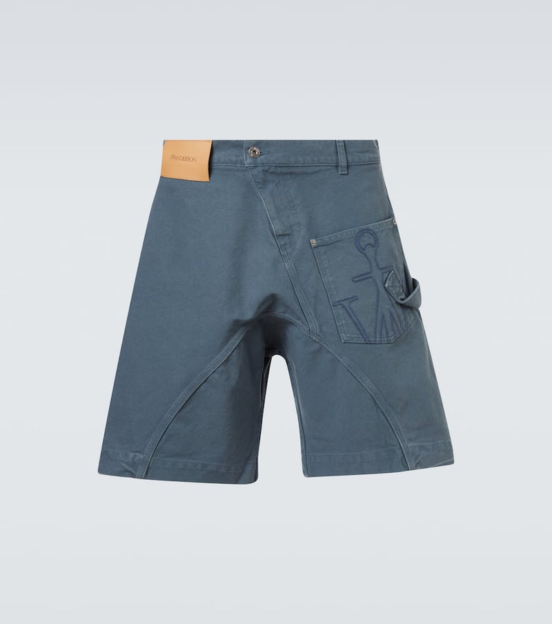 JW Anderson Twisted cotton canvas Bermuda pants