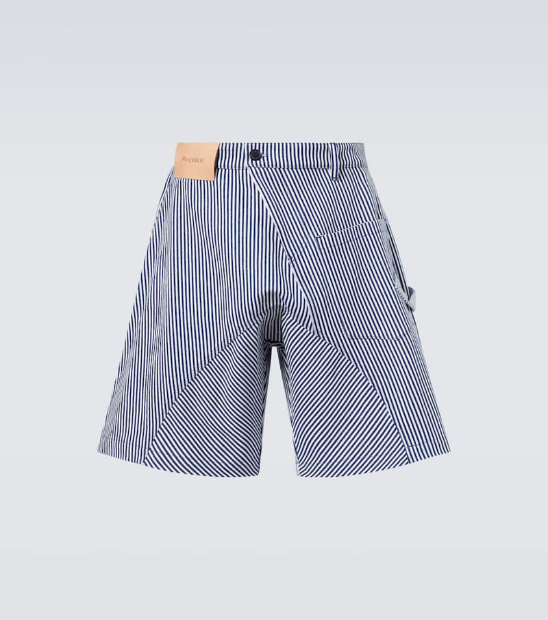 JW Anderson Striped cotton shorts