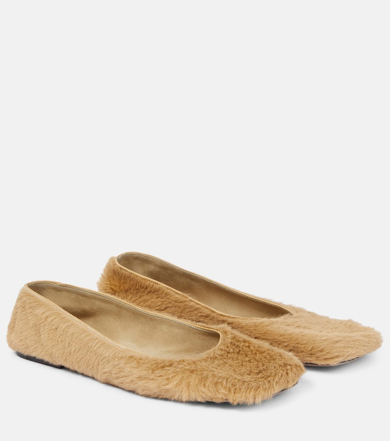 The Row Calf hair ballet flats