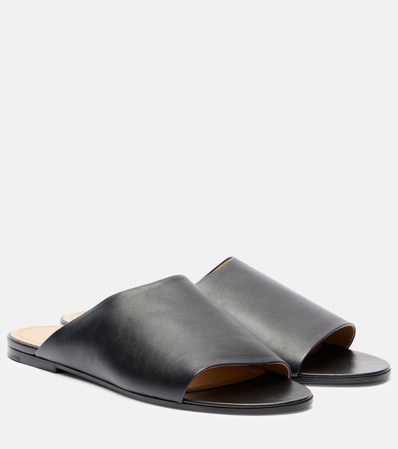 The Row Signum leather slides