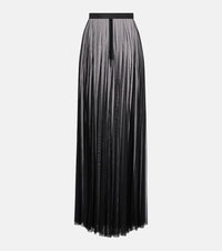The Frankie Shop Vallen pleated mesh maxi skirt