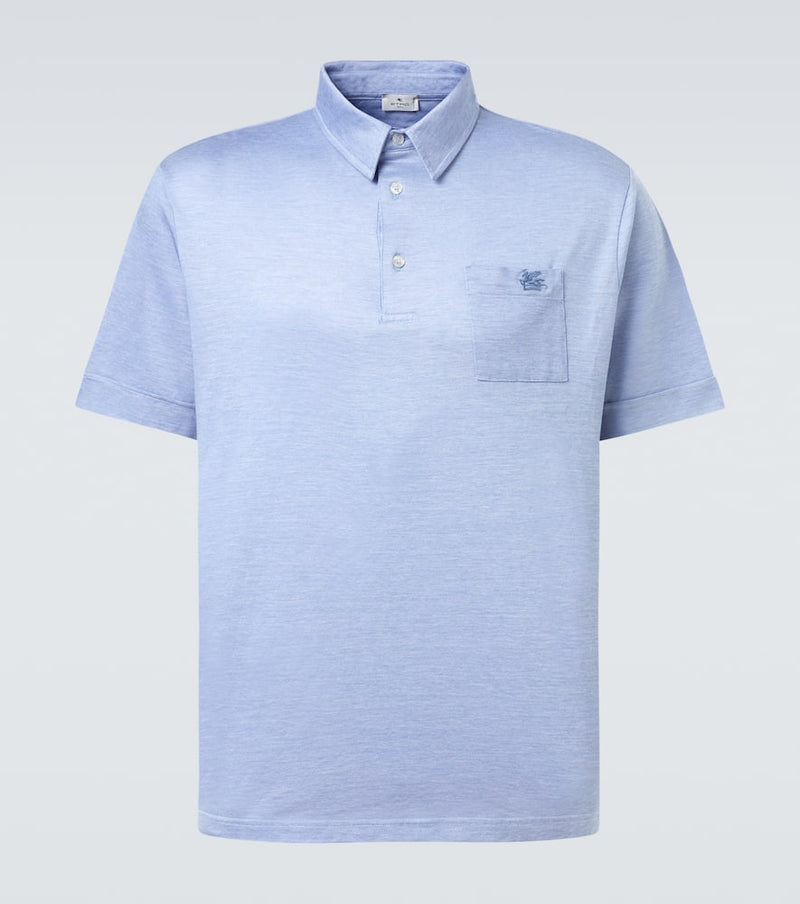Etro Logo cotton-blend polo shirt