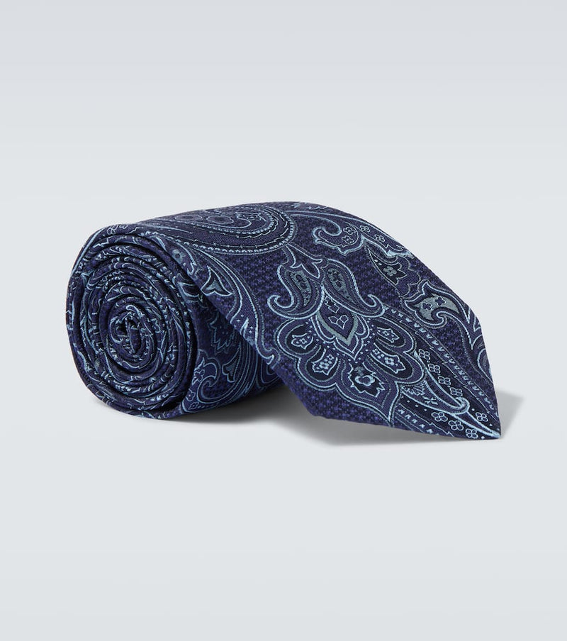 Etro Paisley silk jacquard tie