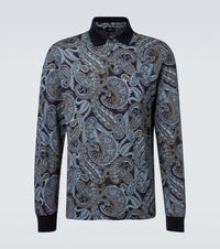 Etro Paisley cotton polo sweater