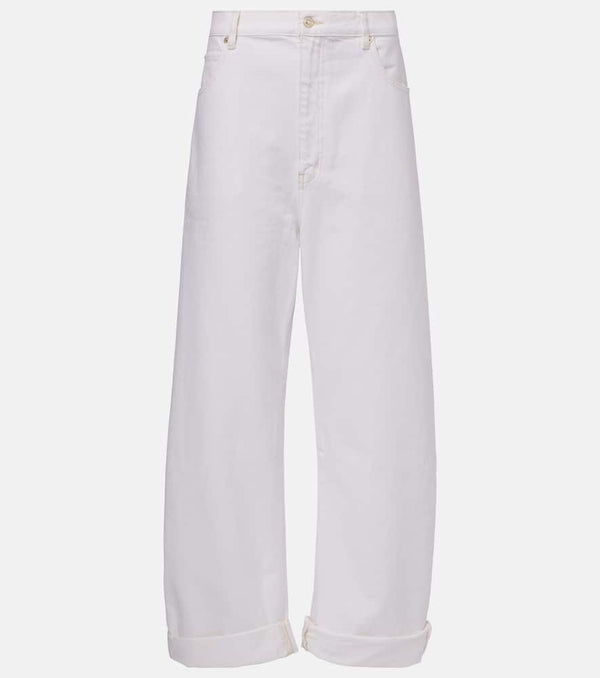 Frame Bubble high-rise barrel-leg jeans