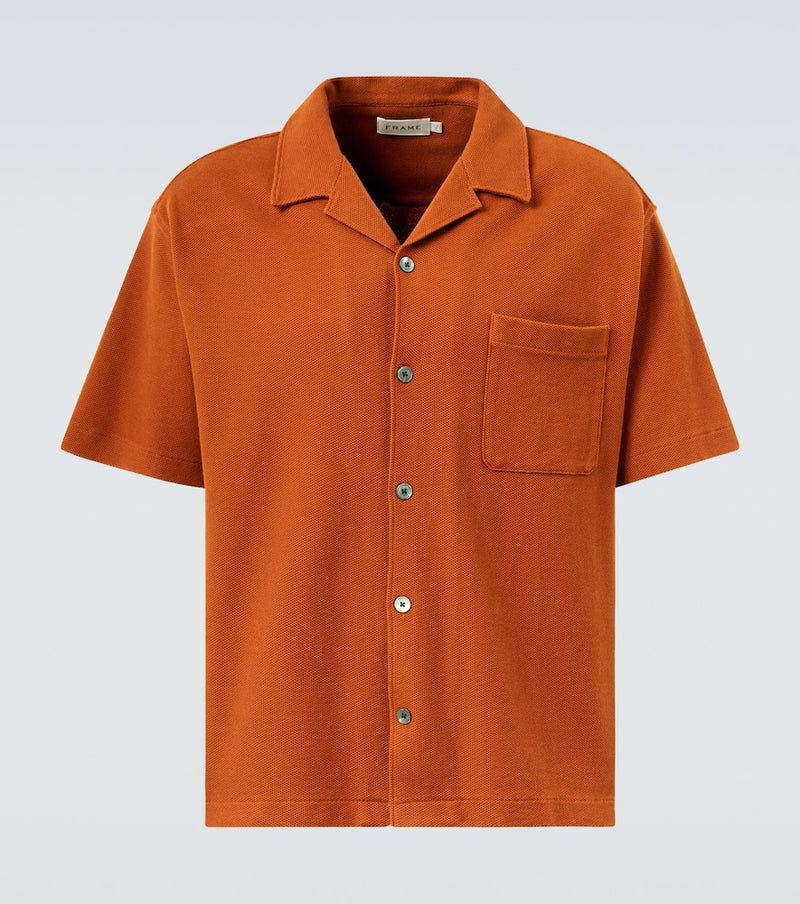 Frame Cotton pique bowling shirt