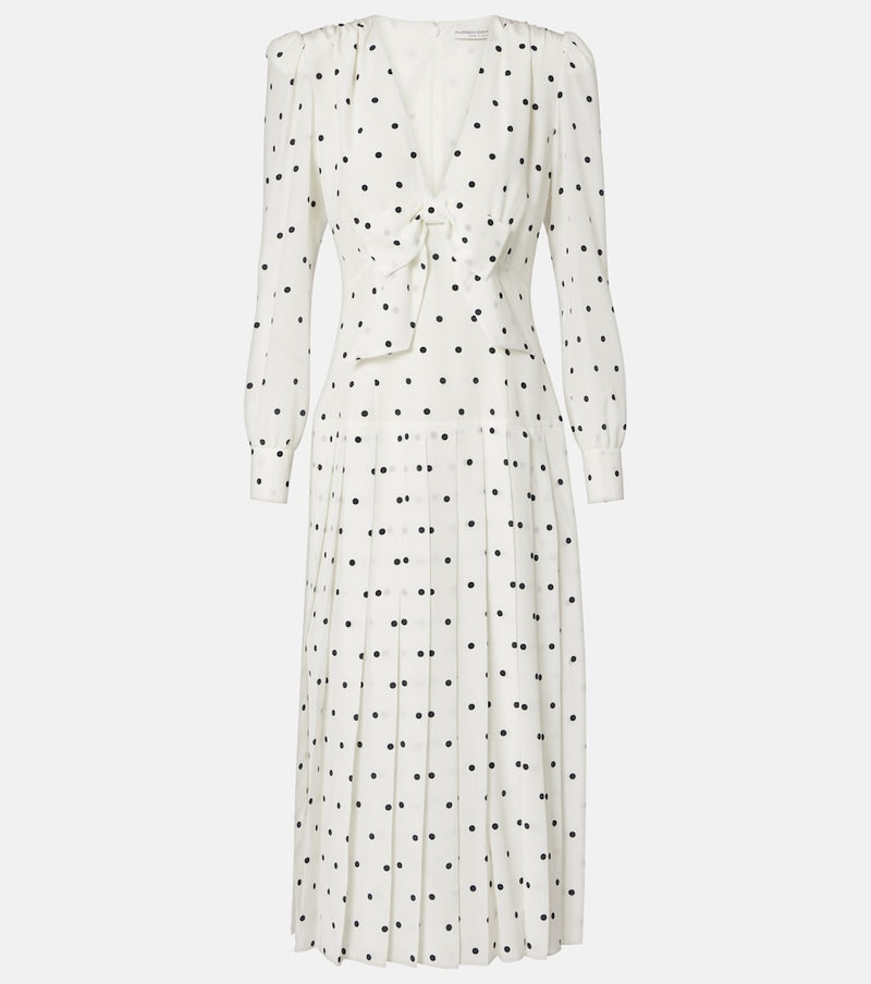 Alessandra Rich Polka-dot silk midi dress