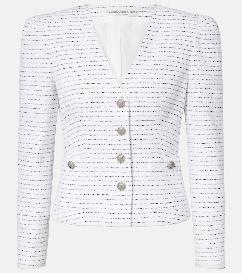 Alessandra Rich Striped tweed jacket