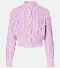 Emilia Wickstead Aleph cable-knit cropped cotton cardigan
