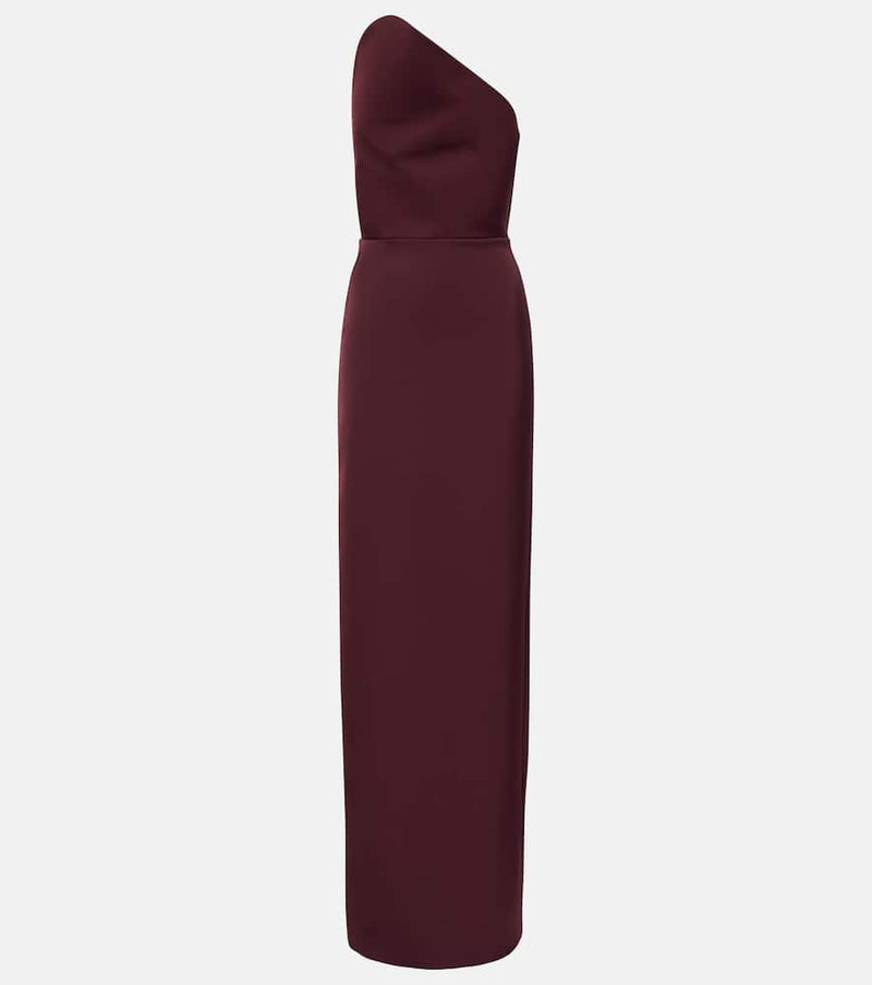David Koma Asymmetric satin gown