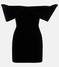 David Koma Off-shoulder velvet minidress