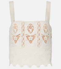 Johanna Ortiz Embroidered voile top