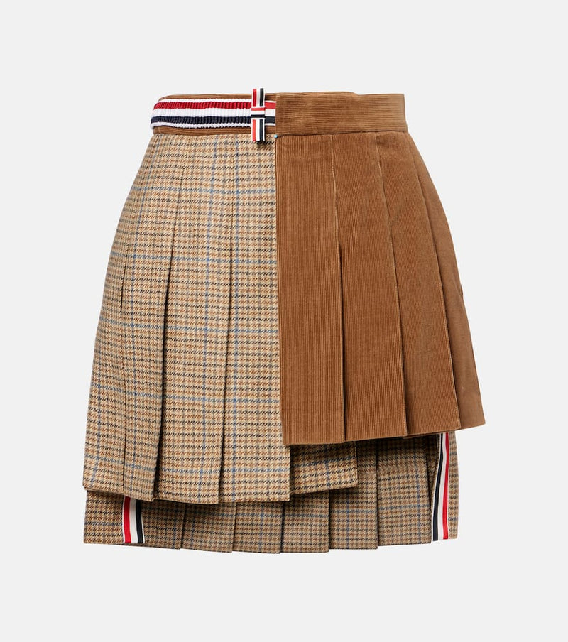 Thom Browne Asymmetric wool miniskirt