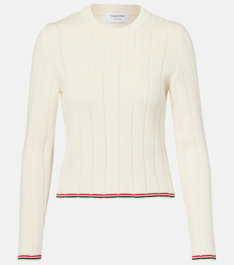 Thom Browne Cable-knit virgin wool sweater