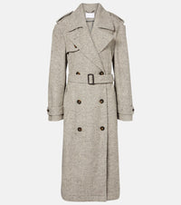 Stella McCartney Herringbone wool and silk trench coat