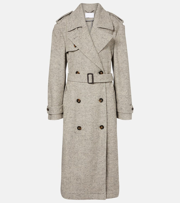 Stella McCartney Herringbone wool and silk trench coat