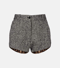 Dolce & Gabbana High-rise wool and cotton-blend shorts