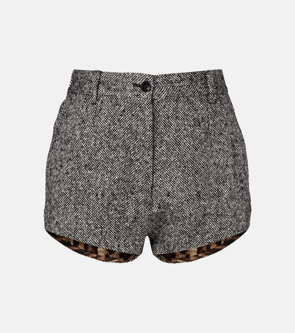 Dolce & Gabbana High-rise wool and cotton-blend shorts