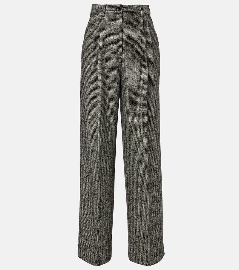 Dolce & Gabbana Pleated wool-blend wide-leg pants