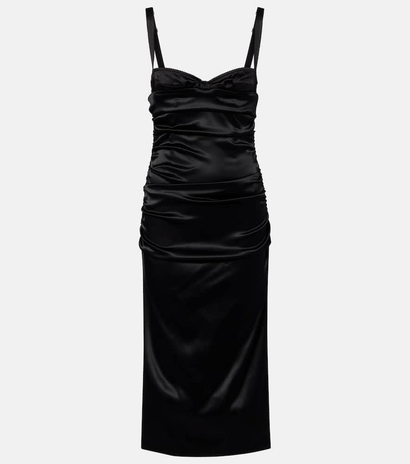 Dolce & Gabbana Ruched satin bustier dress