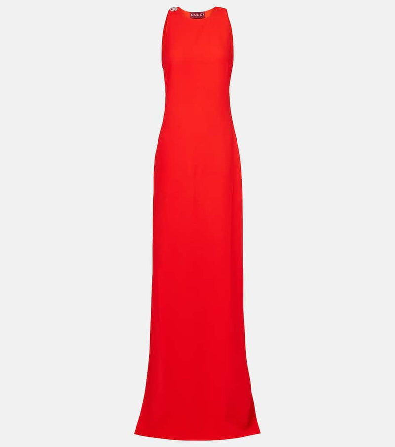 Gucci GG crystal-embellished crepe gown