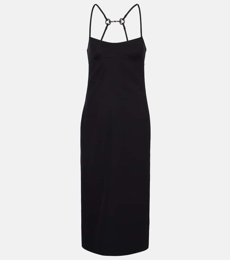 Gucci Horsebit embellished midi dress