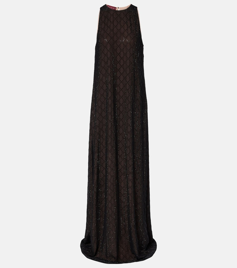 Gucci GG embellished silk gown