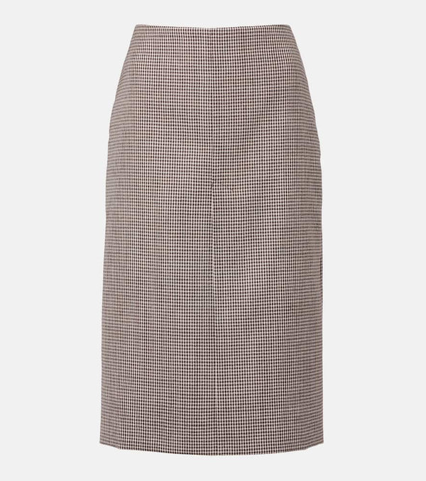 Gucci Gingham wool midi skirt