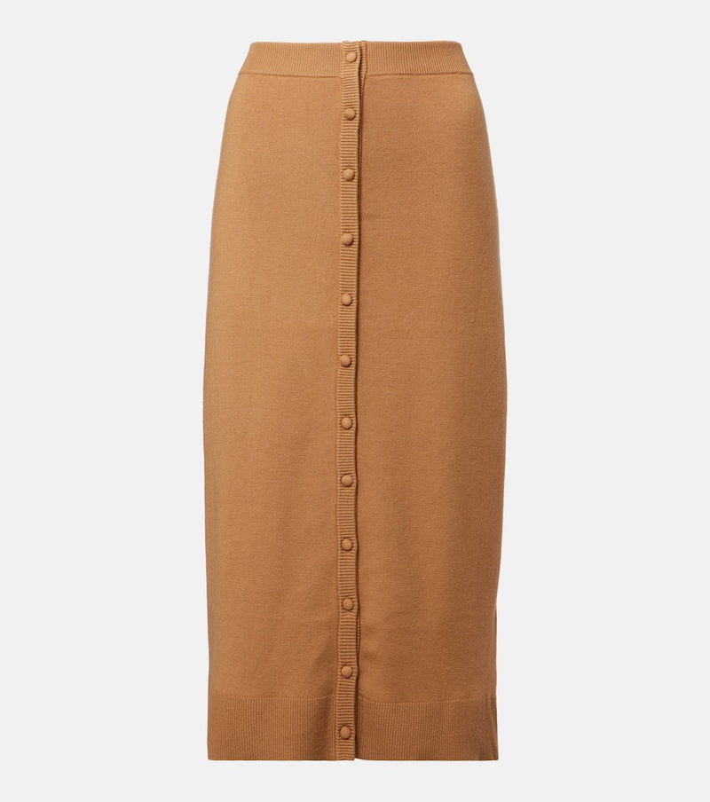 Victoria Beckham Wool-blend midi skirt